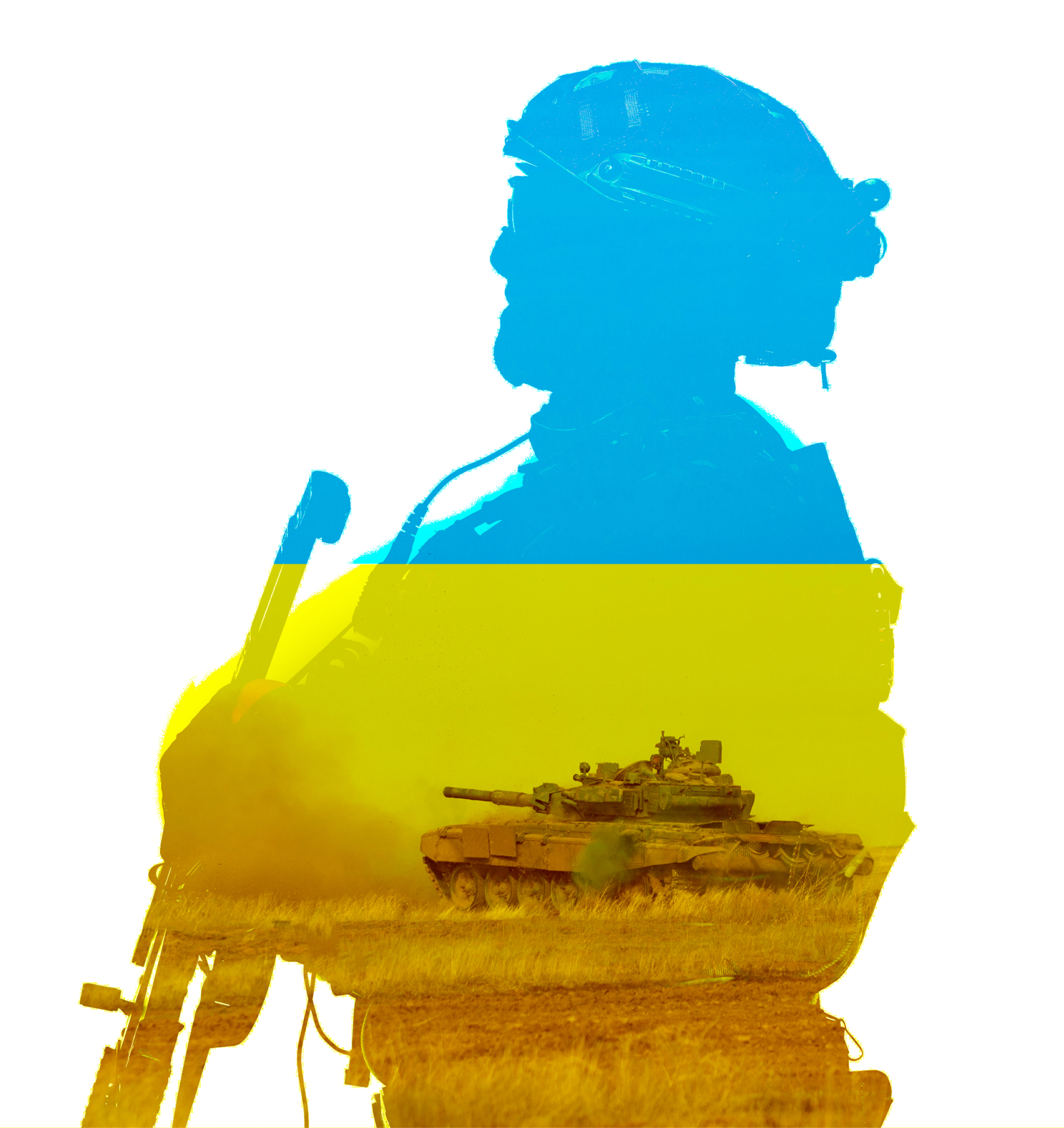 ukraine soldier no background